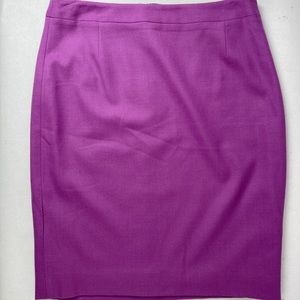 Elie Tahari Wool Magenta Pencil Skirt Size 6